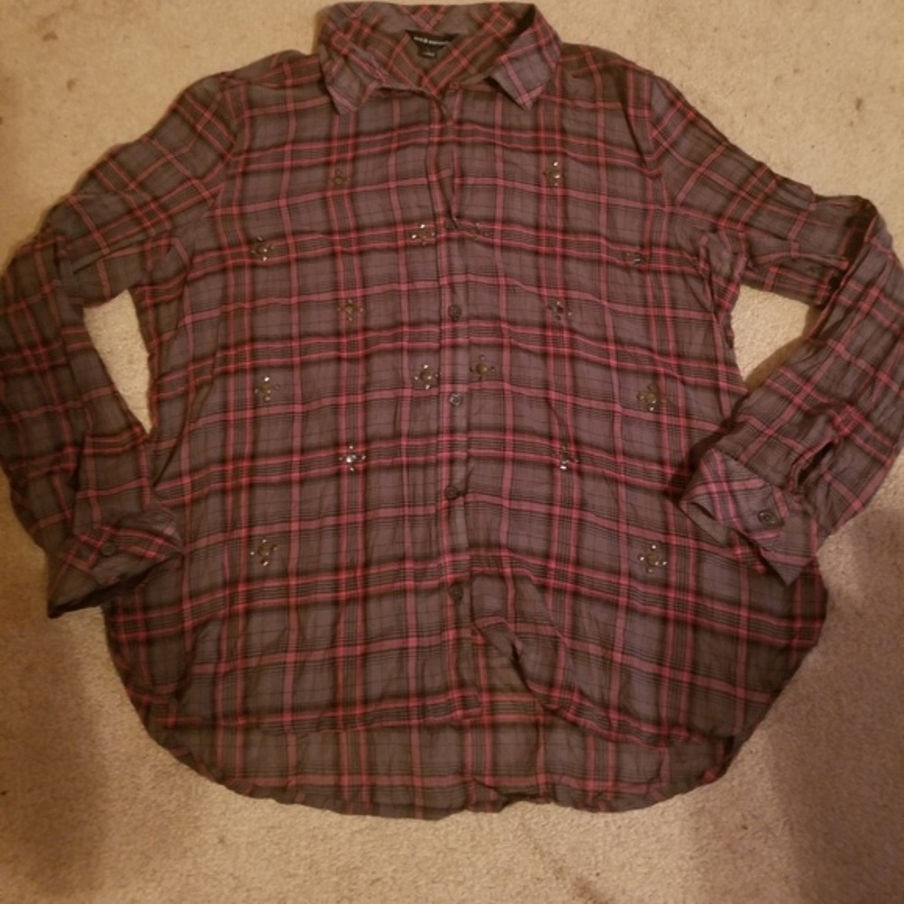 Rock & Republic plaid button down shirt